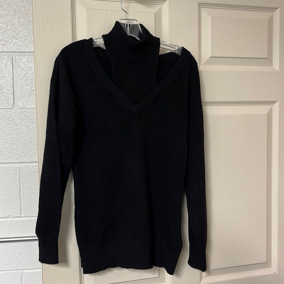 Naadam black cashmere cutout turtleneck sweater - Picture 1 of 7